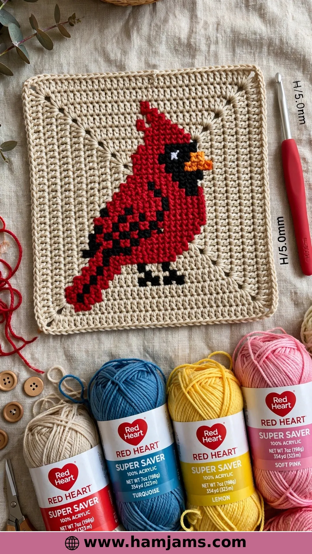 A Sparrow Square, Dressed as a Cardinal