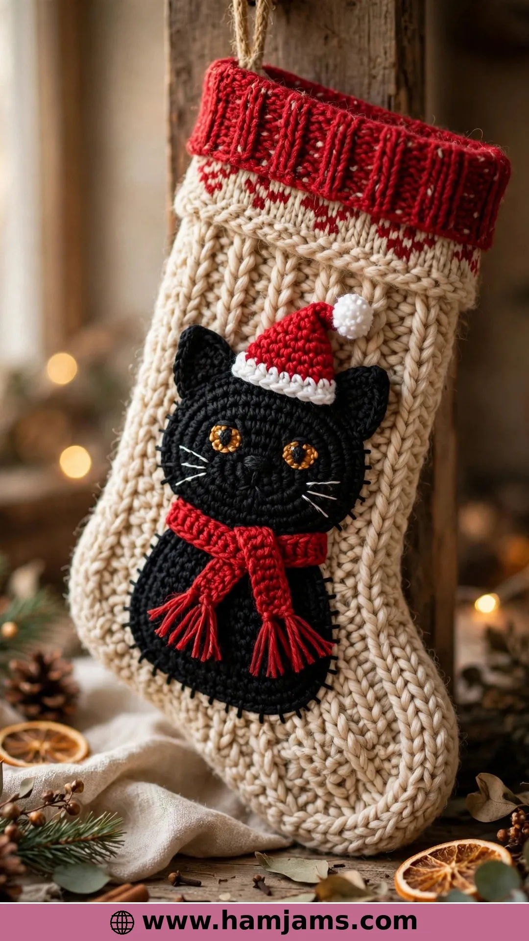 The Santa Cat Appliqué