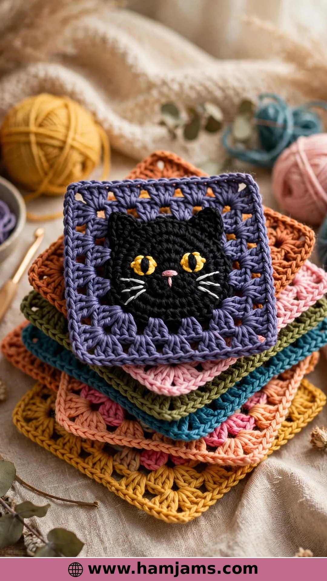 The Black Cat Granny Square