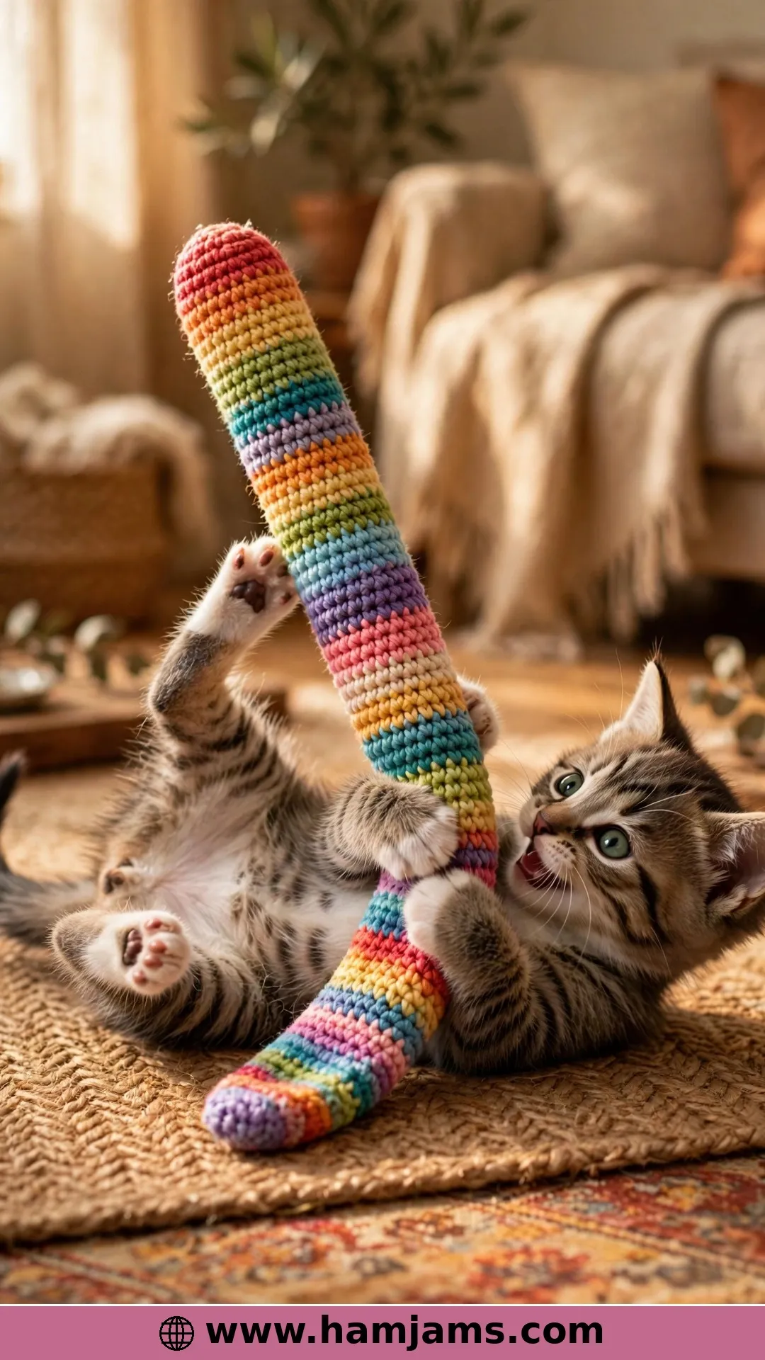 Long Kicker Toy for Teething Kittens