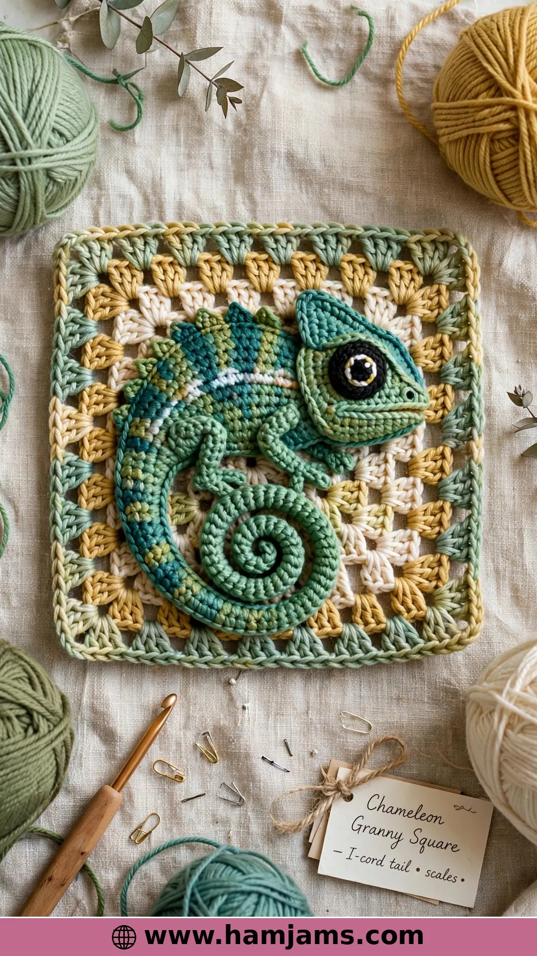 A Granny Square With a Spiral Tail
