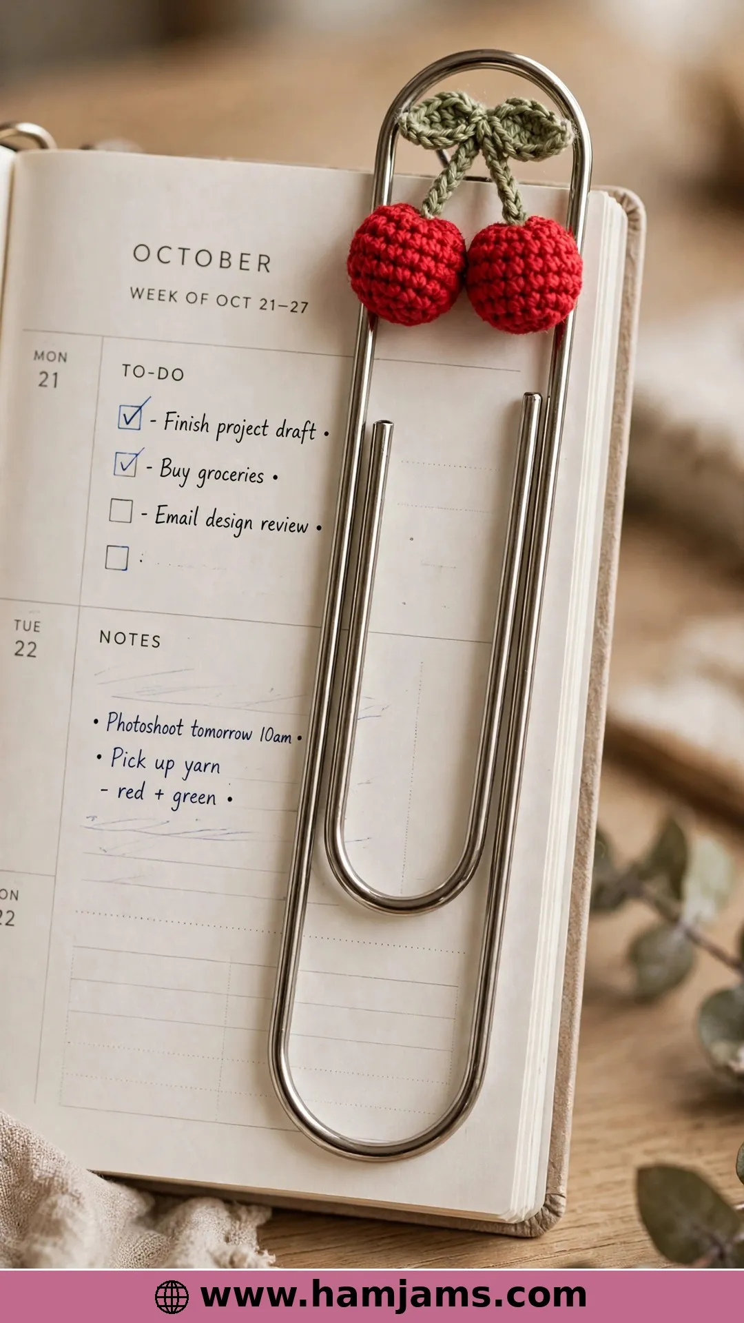 A Cherry Paper Clip for Your Desk