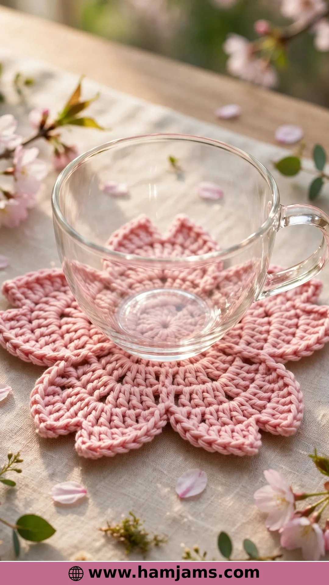 A Cherry Blossom Coaster for Spring Tables