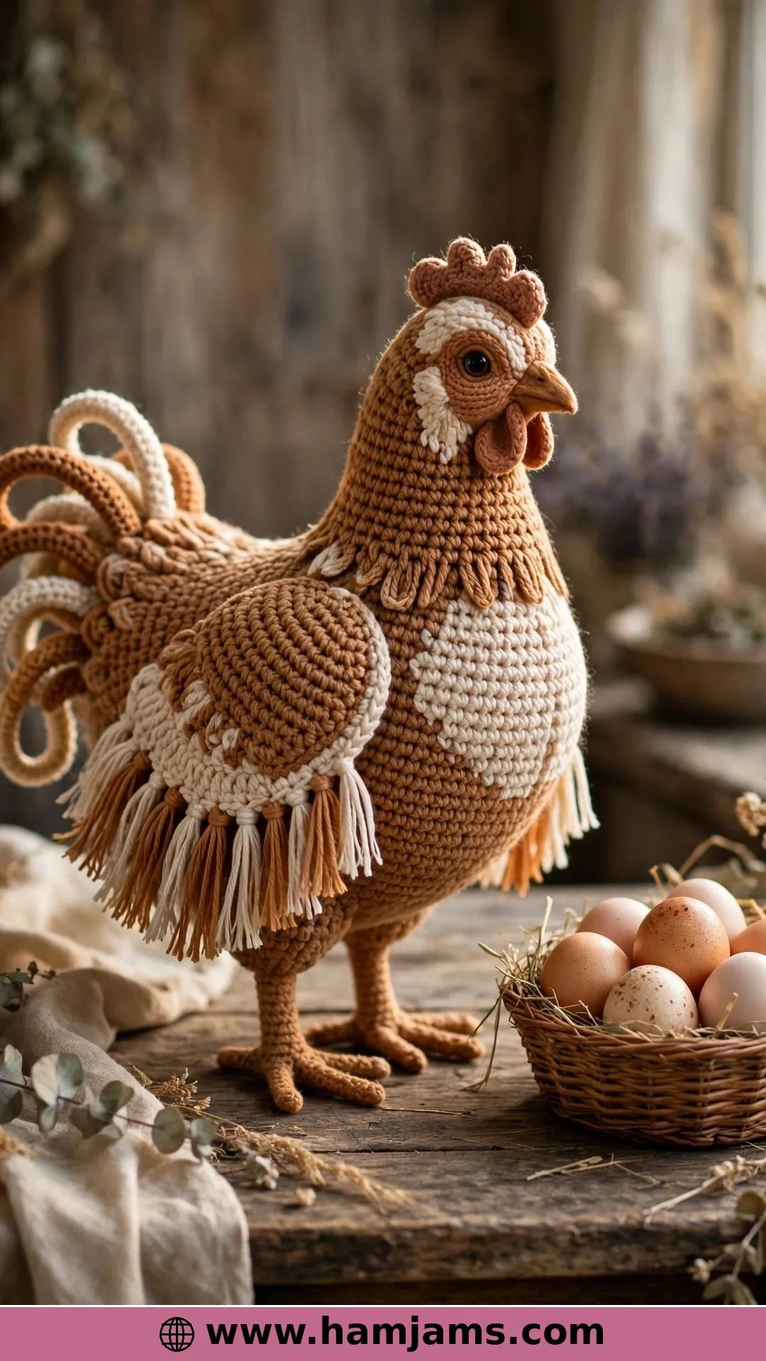 The Realistic Hen With Fringe-Feather Wings