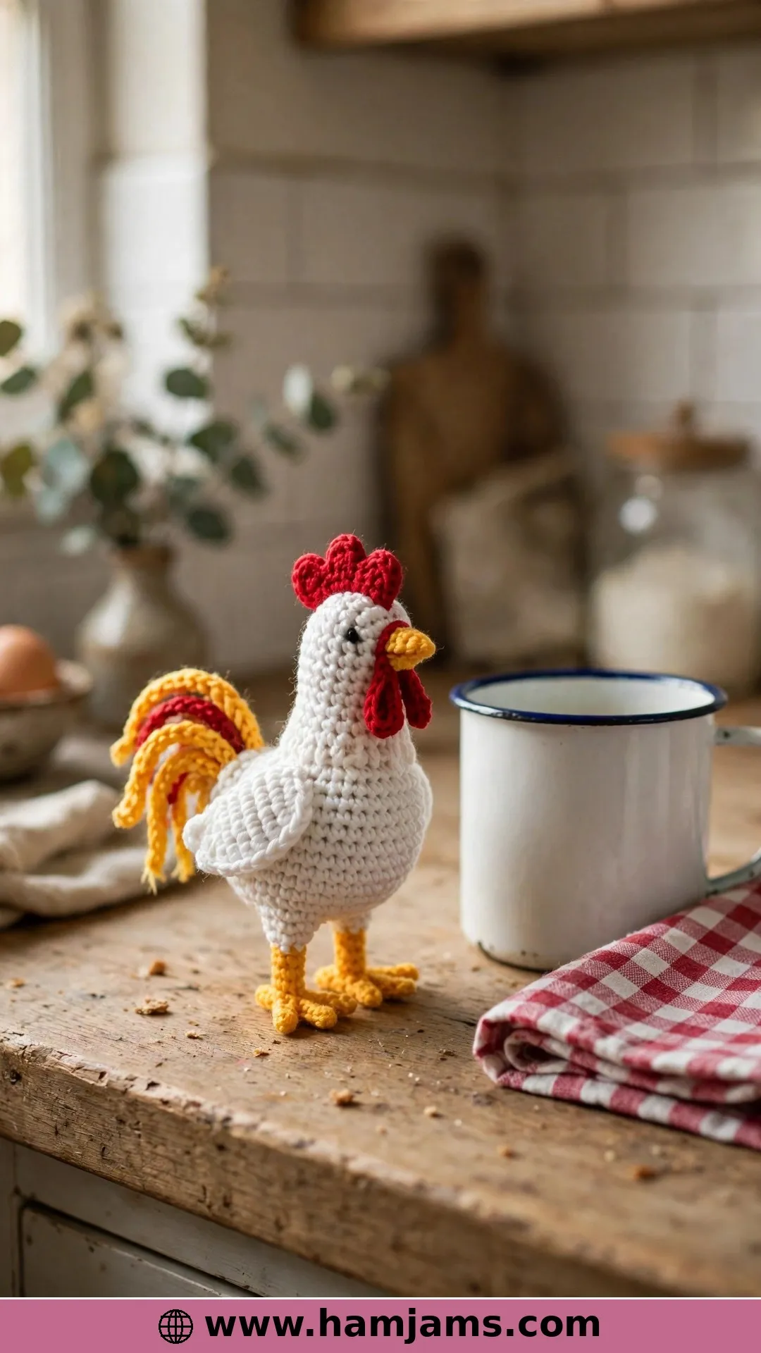 A Pocket-Sized Rooster From Red Heart