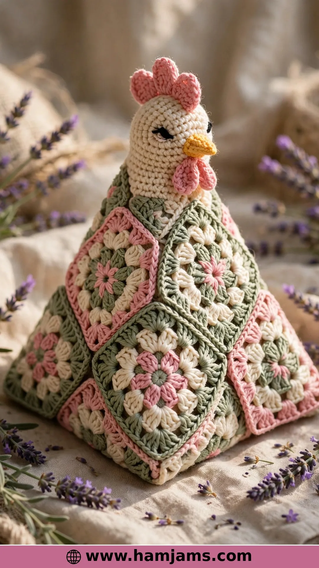 Two Granny Squares Become a Chicken