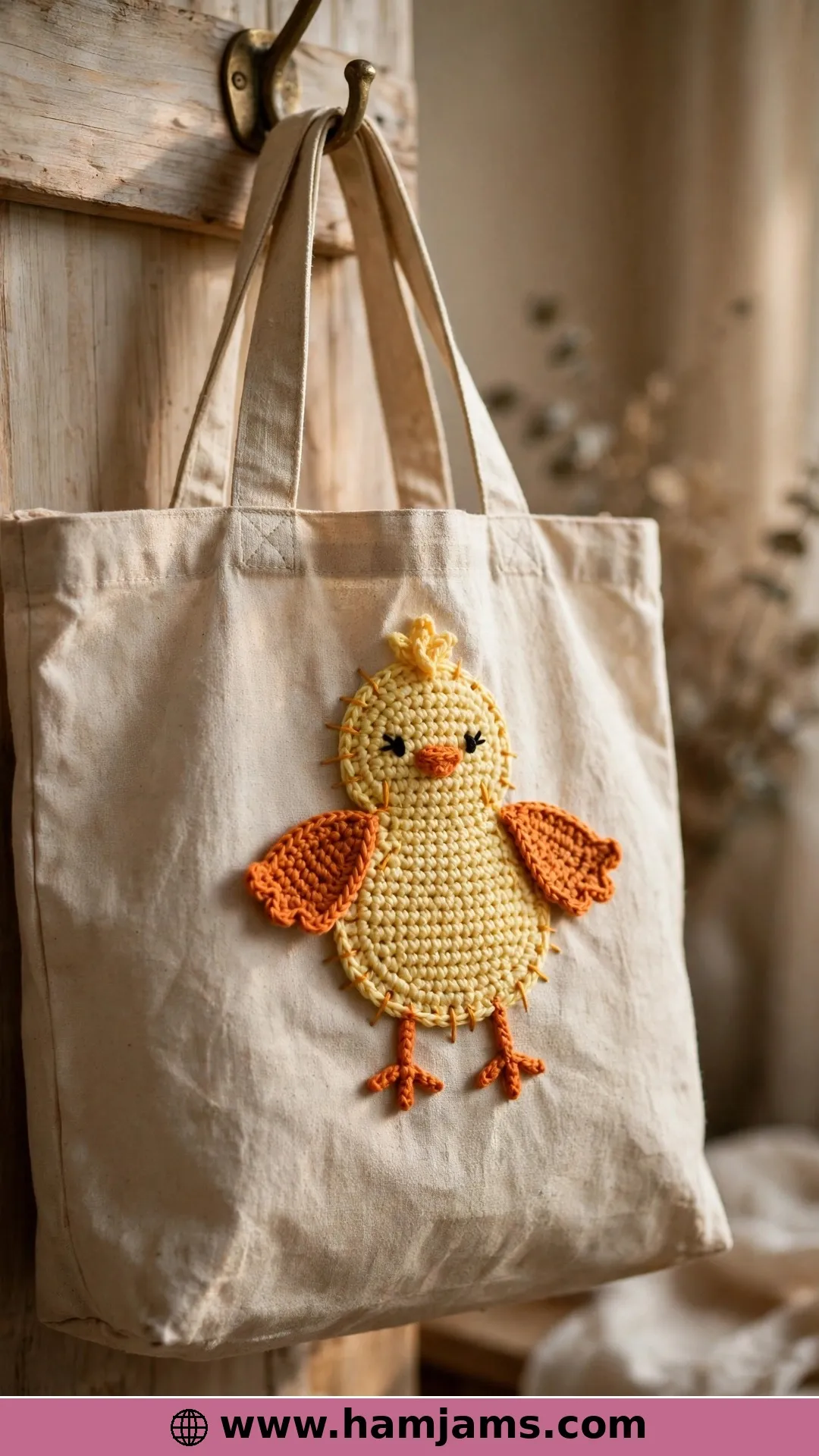 A Standing Chick Appliqué for Blankets and Bags