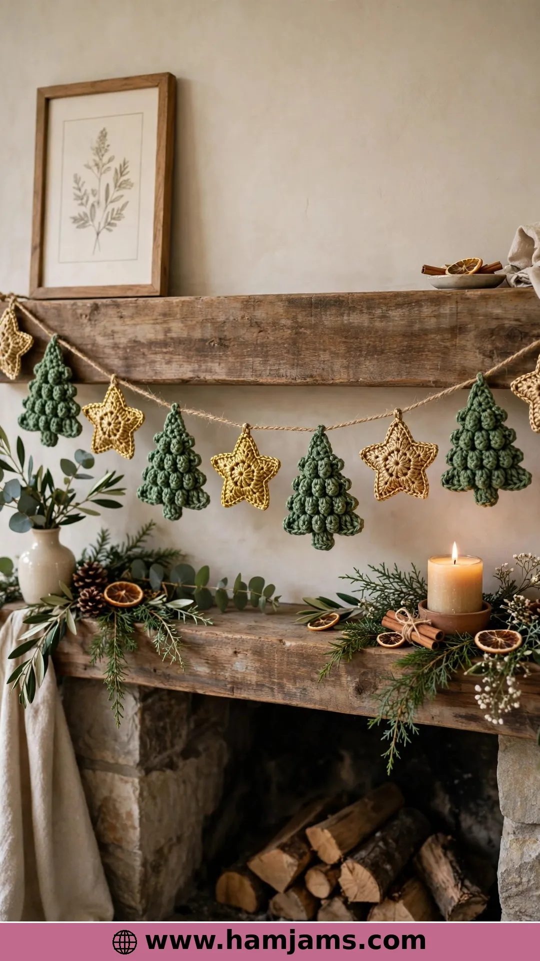 Bean-Stitch Trees and Stars on Jute