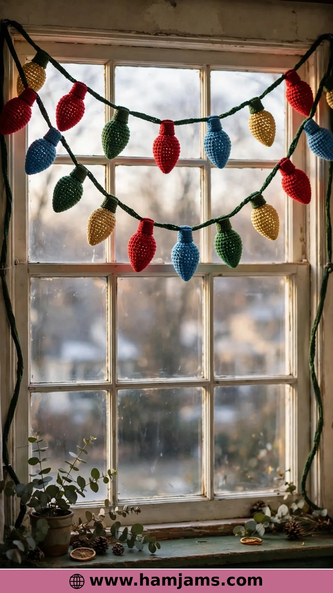 Vintage-Style Bulbs on a Crocheted Cord