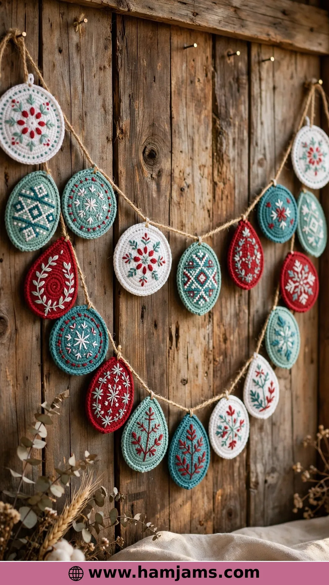 Three Classic Ornament Shapes on One String