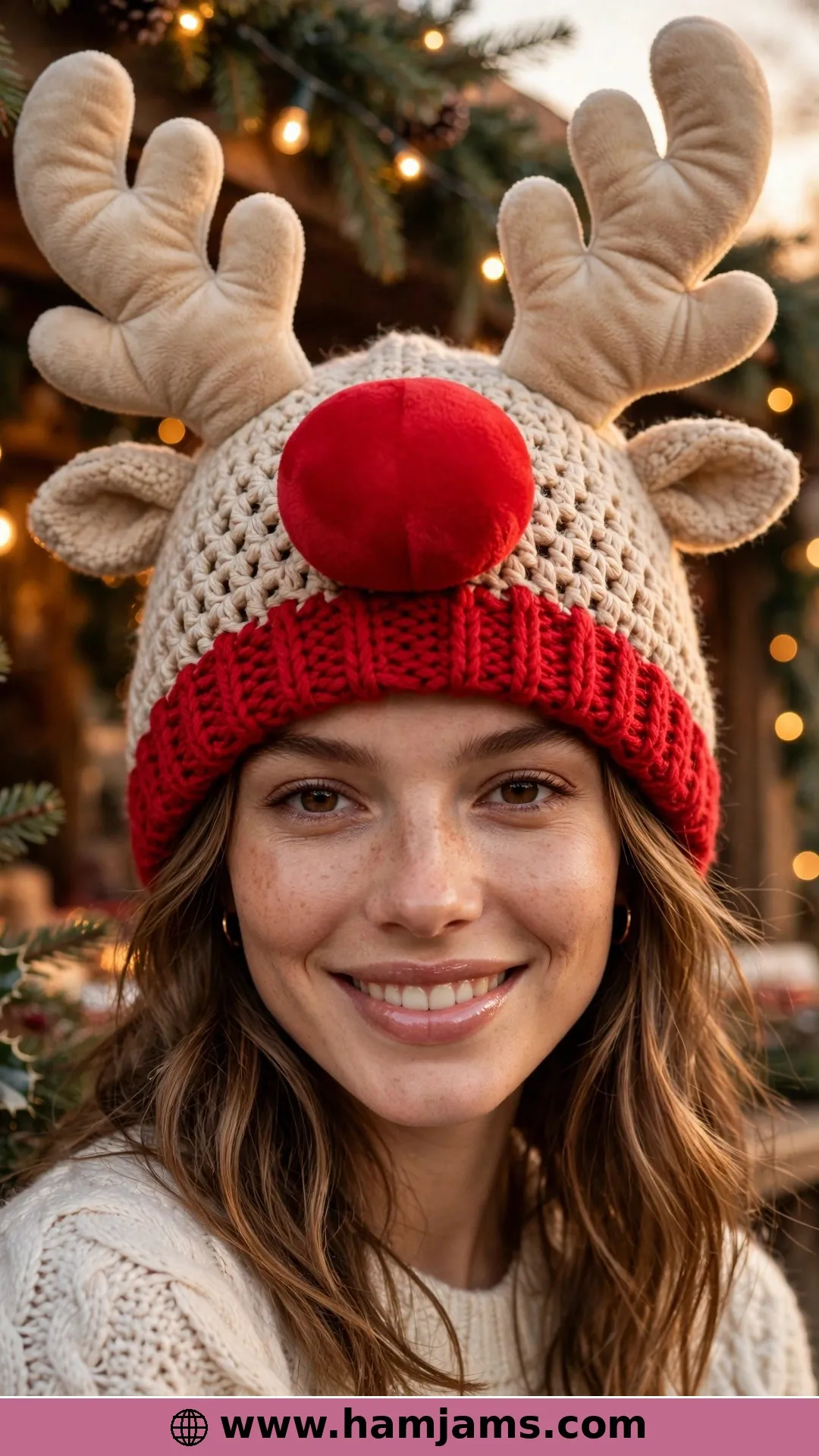 The Big-Antler Reindeer Beanie