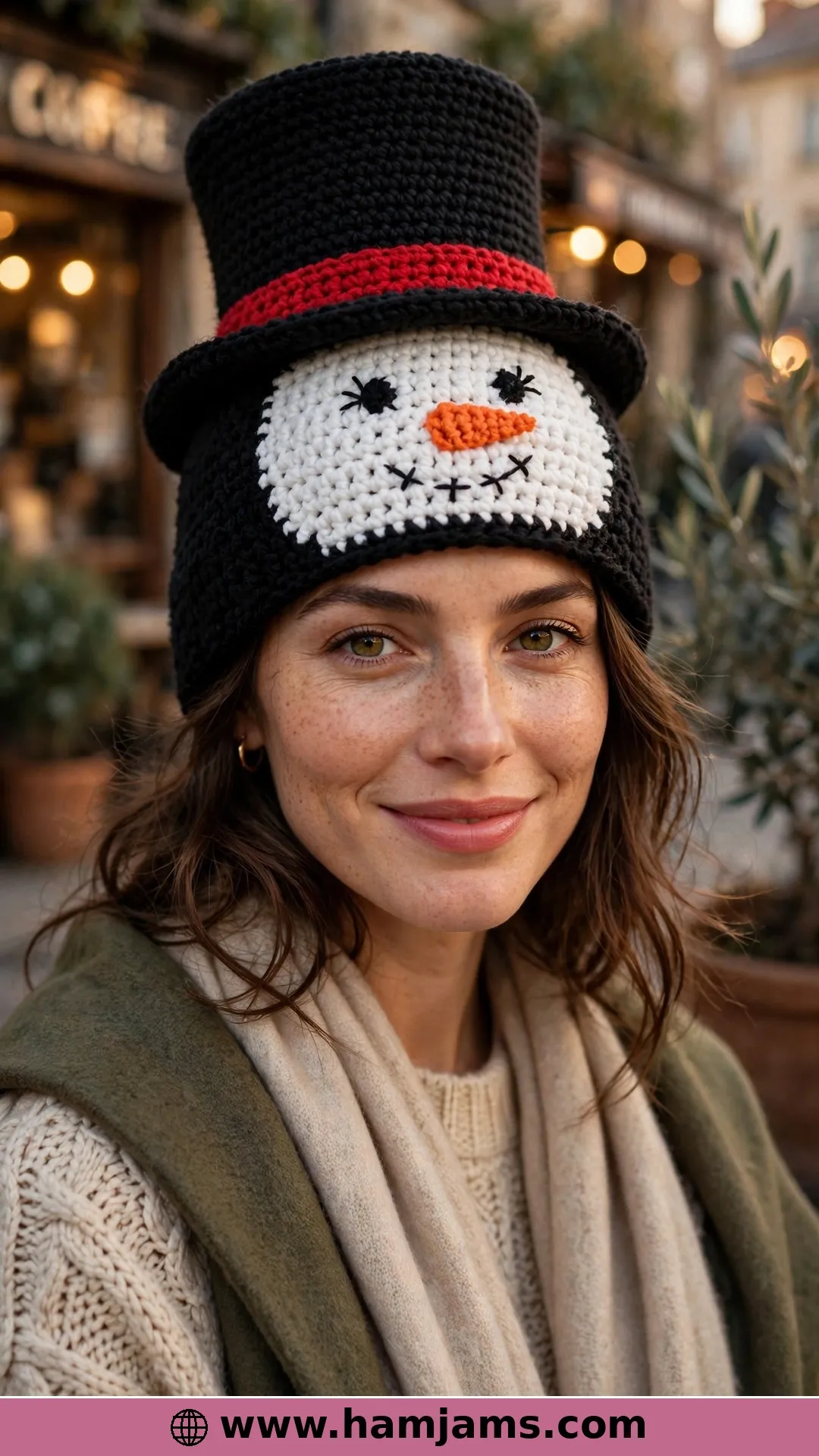 The Top-Hat Snowman Beanie