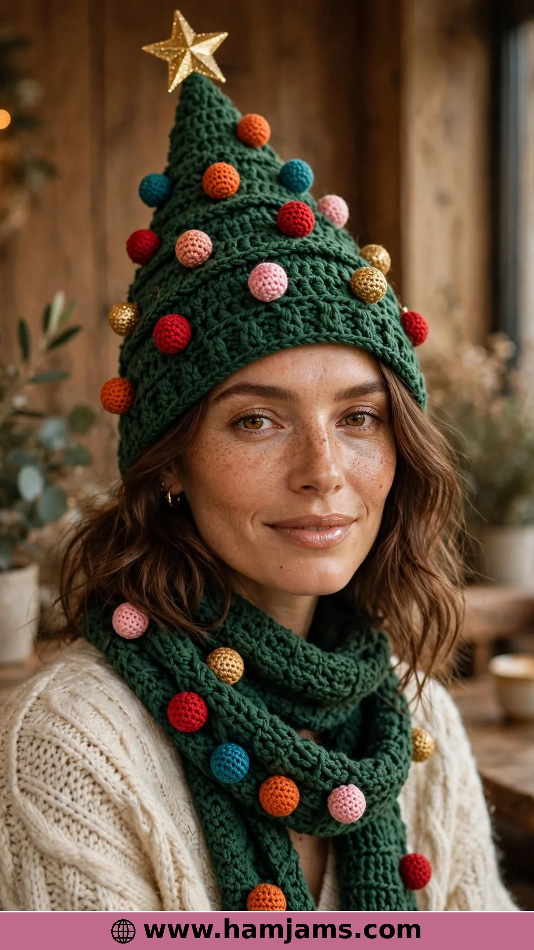 The Giant Christmas Tree Hat-Scarf
