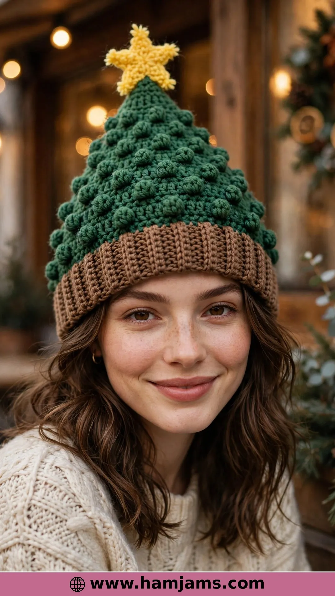 The Christmas Tree Hat With a Trunk Brim