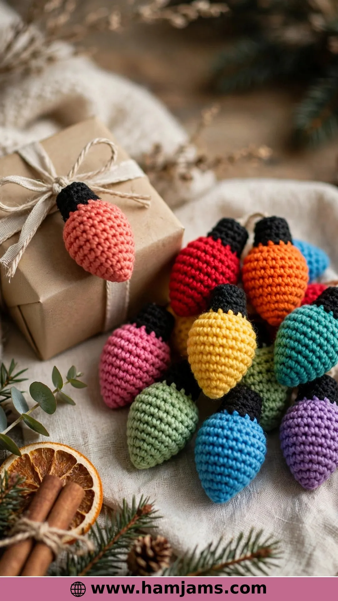 Crochet Christmas Lights by A Crafty Concept