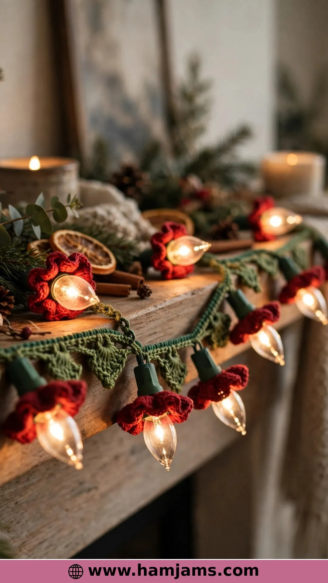 Easy Crochet Lighted Garland by Sparkles of Sunshine