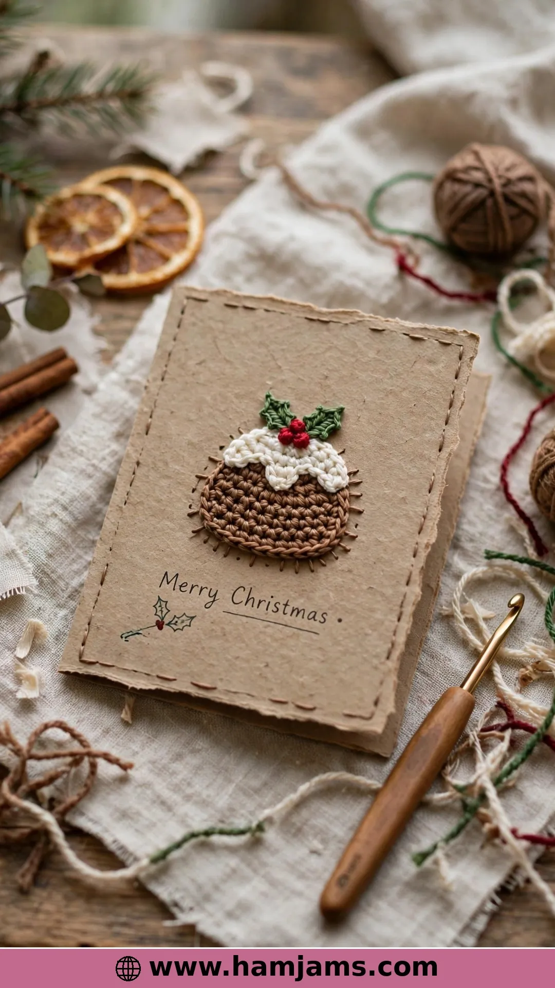 A Tiny Appliqué Pudding for Cards and Gift Wrap