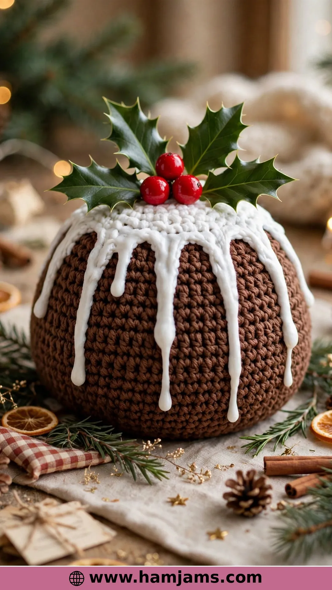 A Plump Pudding With Drippy Icing