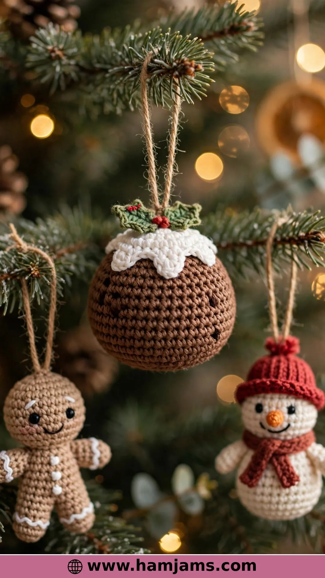A Sweet Little Pudding Ornament in Cotton DK