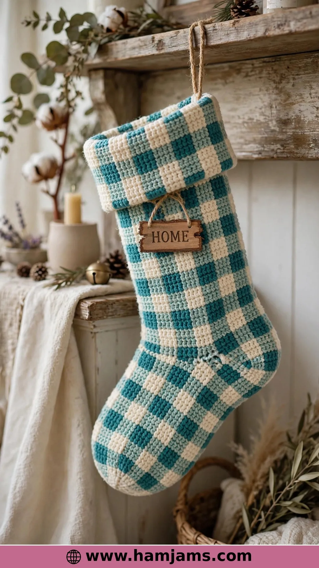 Gingham Checks in Velvet and Bulky Yarn