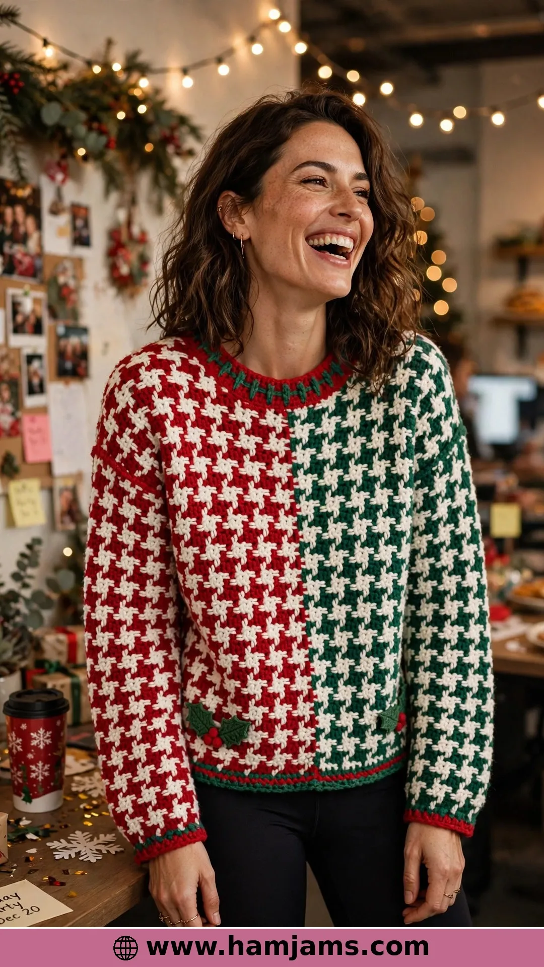Houndstooth Panels for the Ugly-Sweater Crown