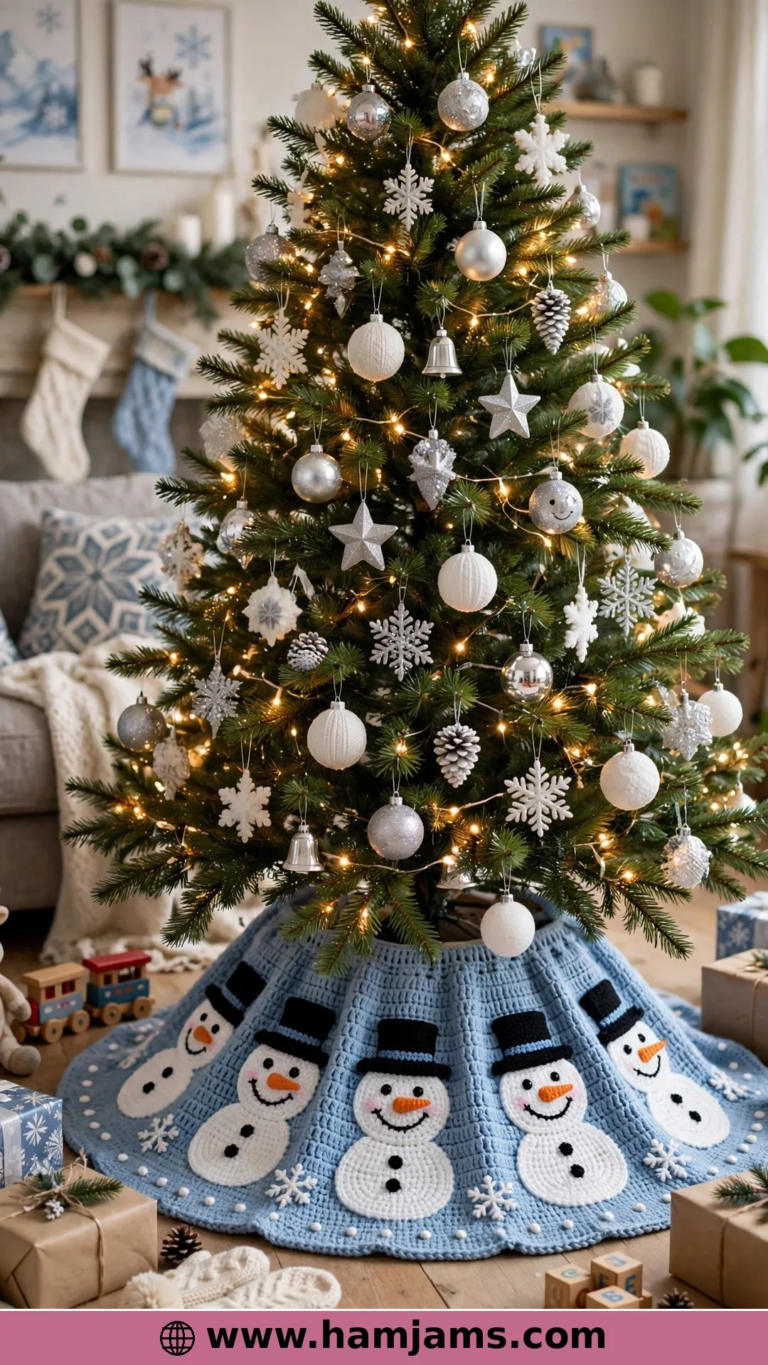 A Snowman Who Guards the Presents