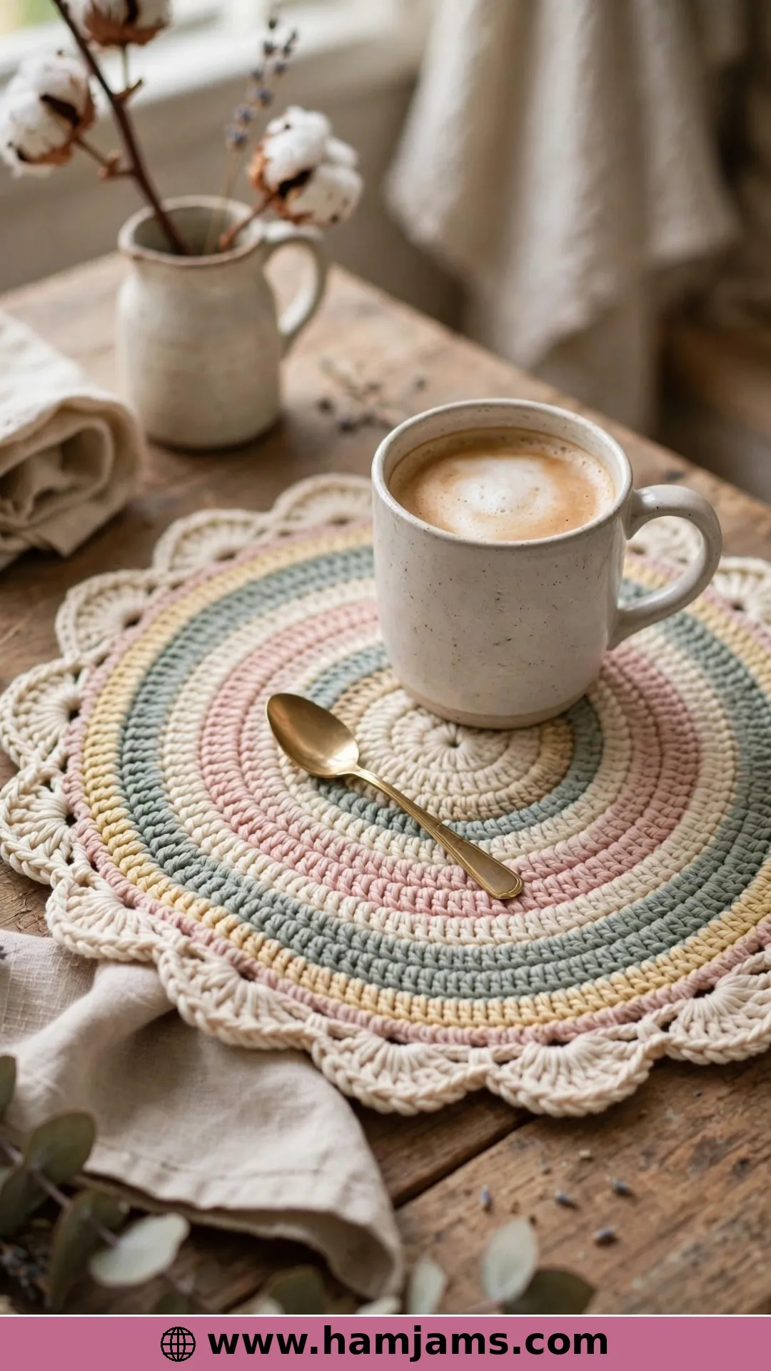 The Farmhouse Scalloped Mug Rug