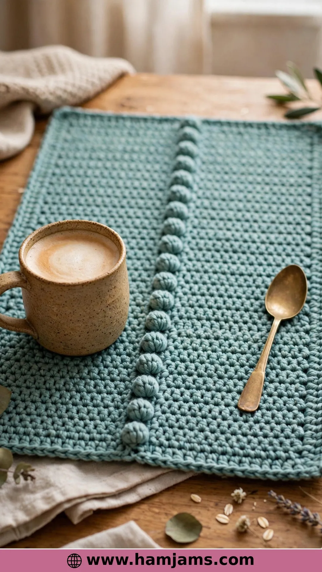 A Mug Rug With a Spoon Rest Built In