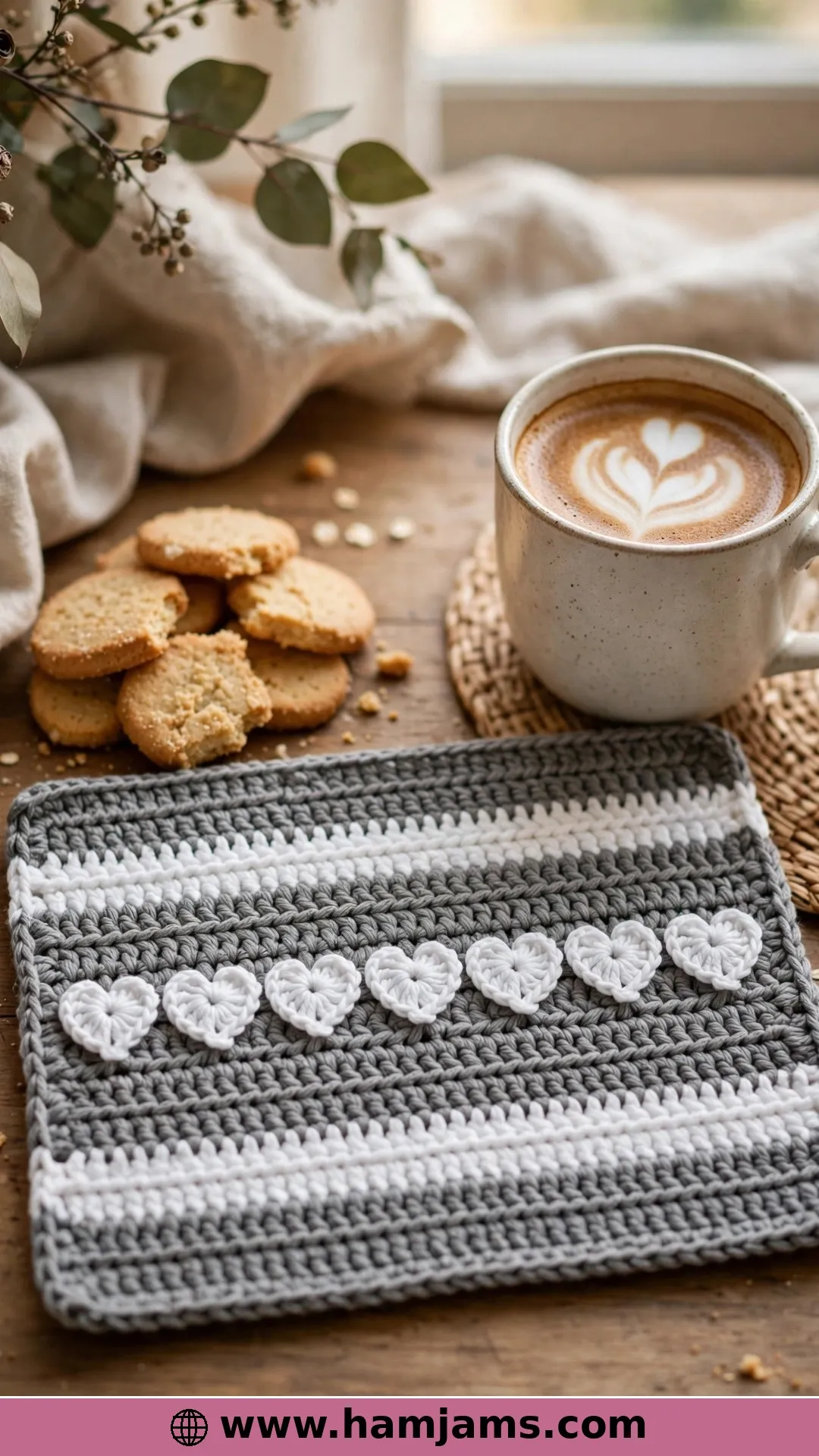 Little Hearts in Cluster Stitch