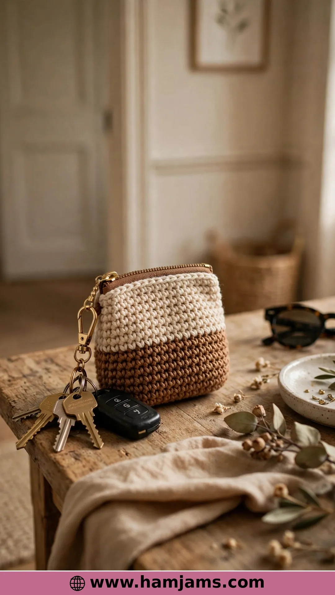 The Tiny Two-Tone Purse on a Keyring