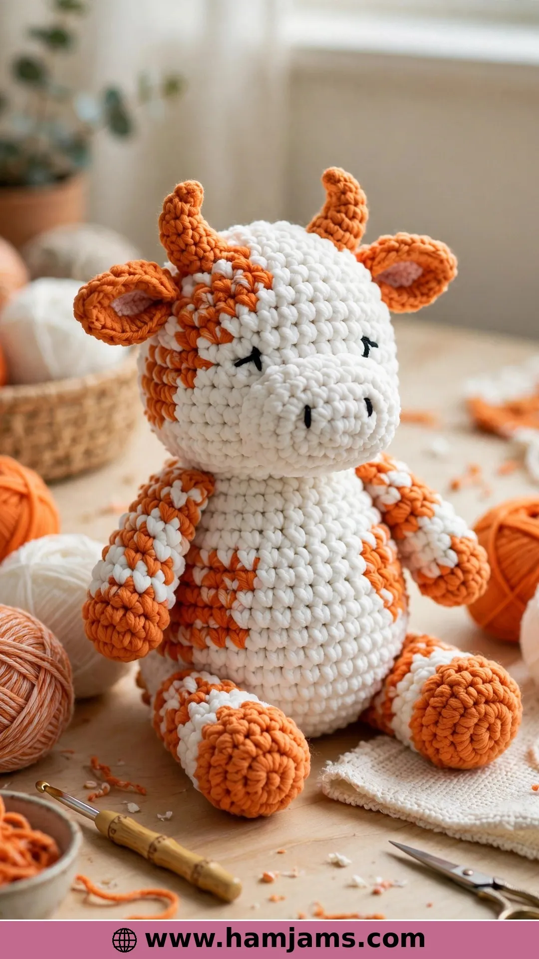 The Orange No-Sew Little Cow