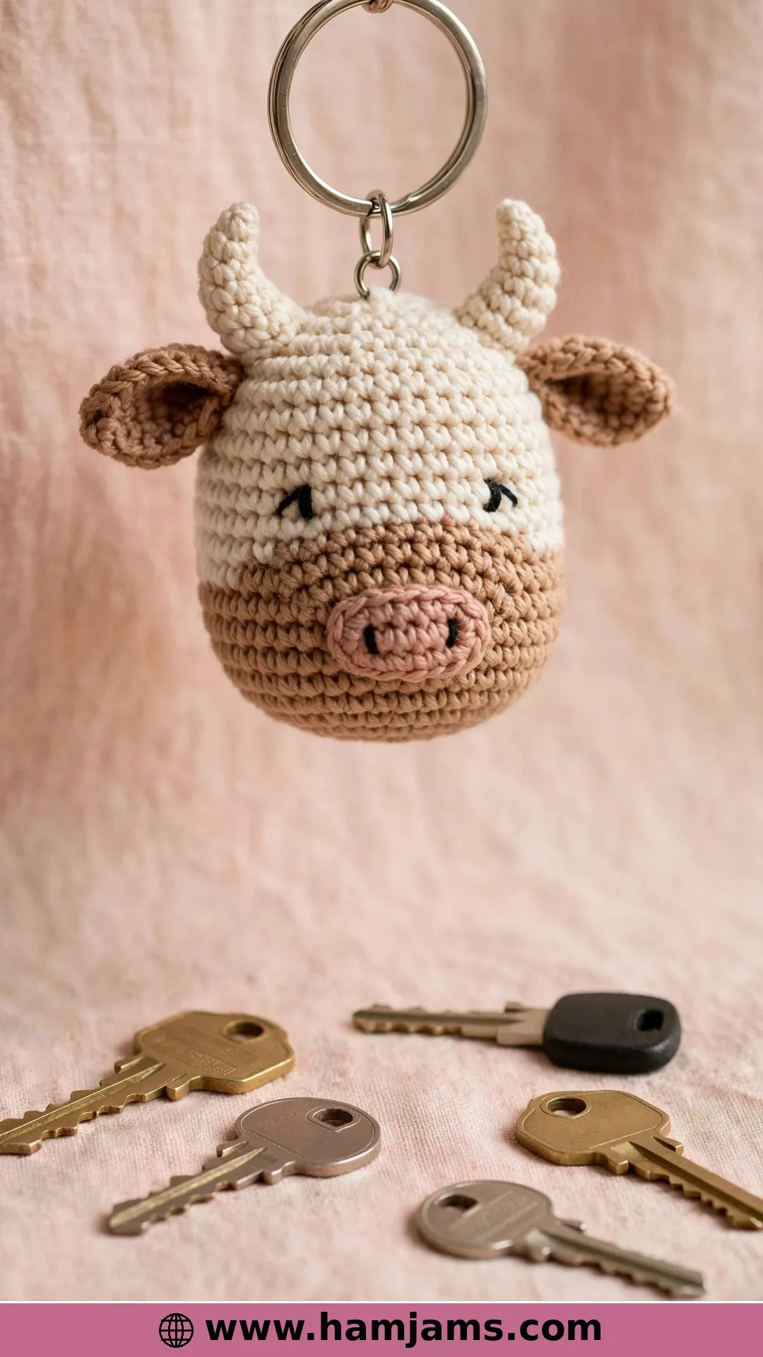 The Mini Cow Keychain