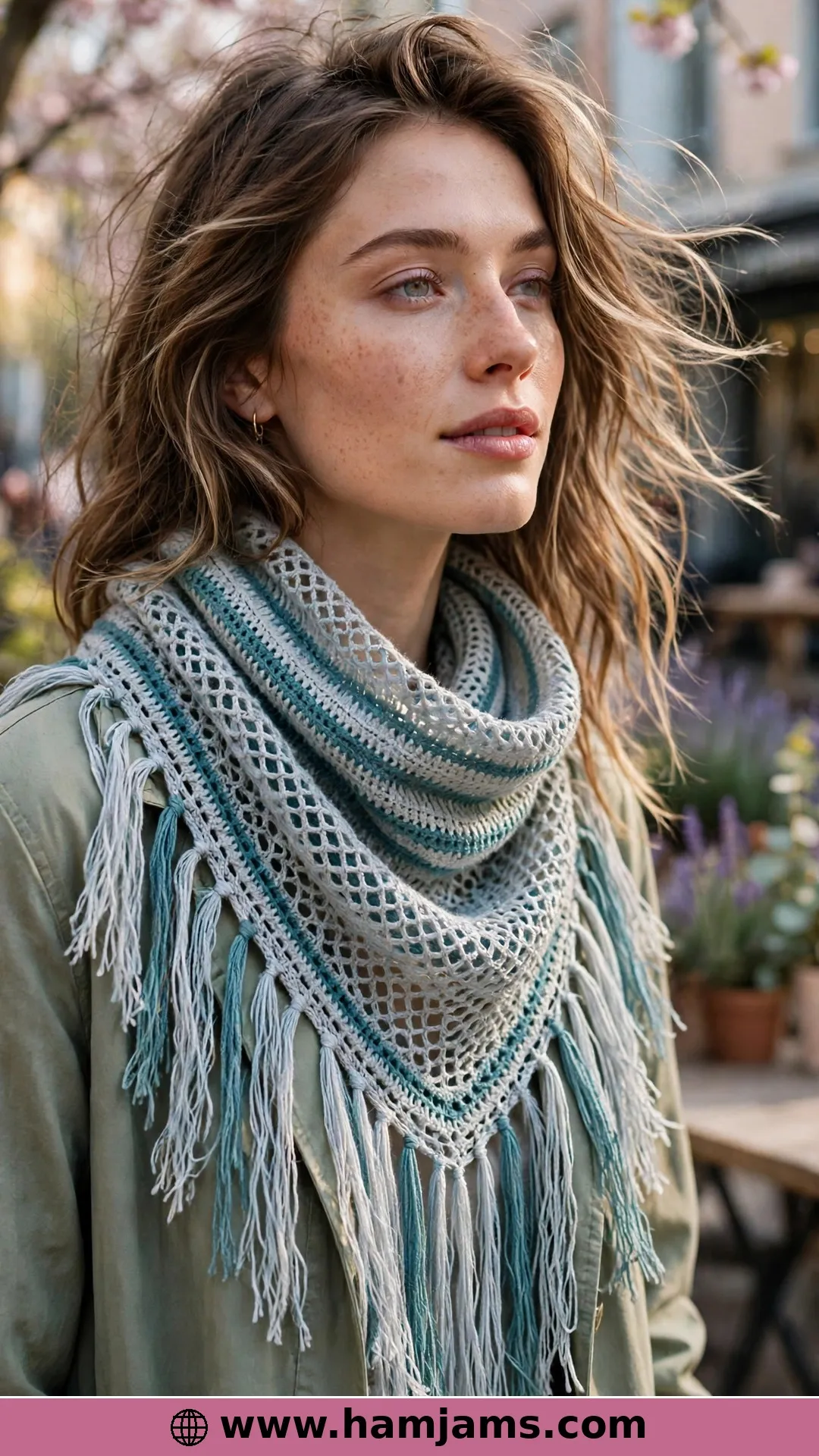Mesh Stitch and Fringe for Cool Spring Days