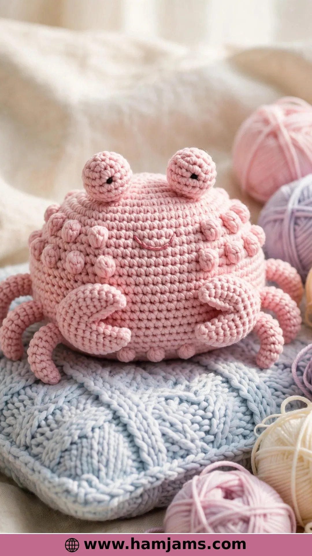 Jelly Bean, the Bobble-Eyed No-Sew Crab