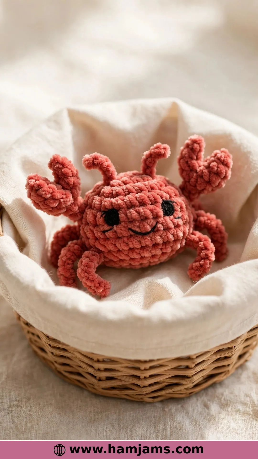 The Tiny Chenille Crab with Inline Everything