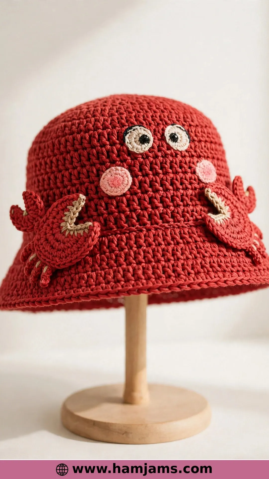 The Crab Bucket Hat for Little Beachgoers