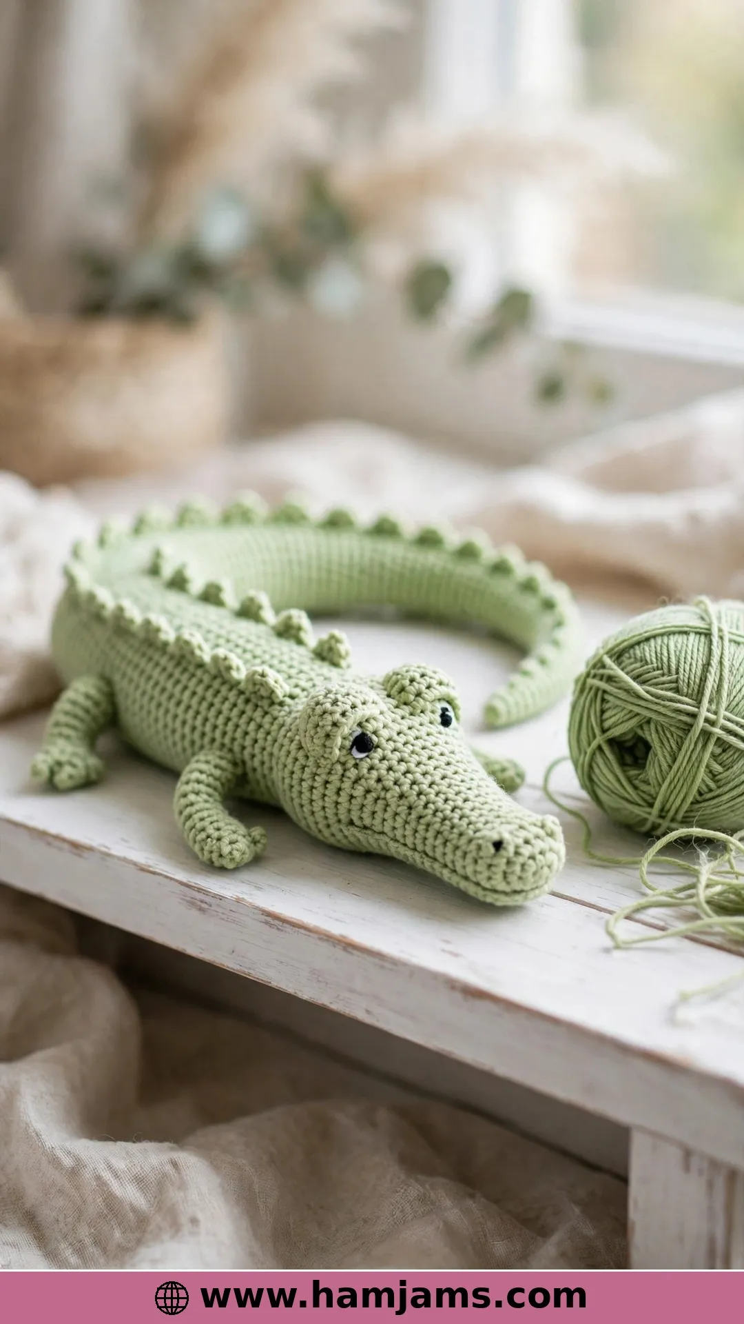 The Classic Green Crocodile, Head to Tail in One Long Piece