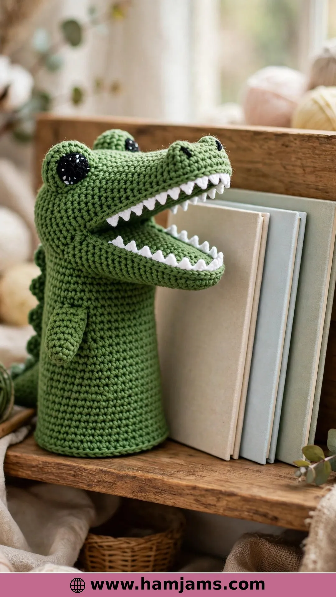 A Hand Puppet With Picot Teeth for Story Time