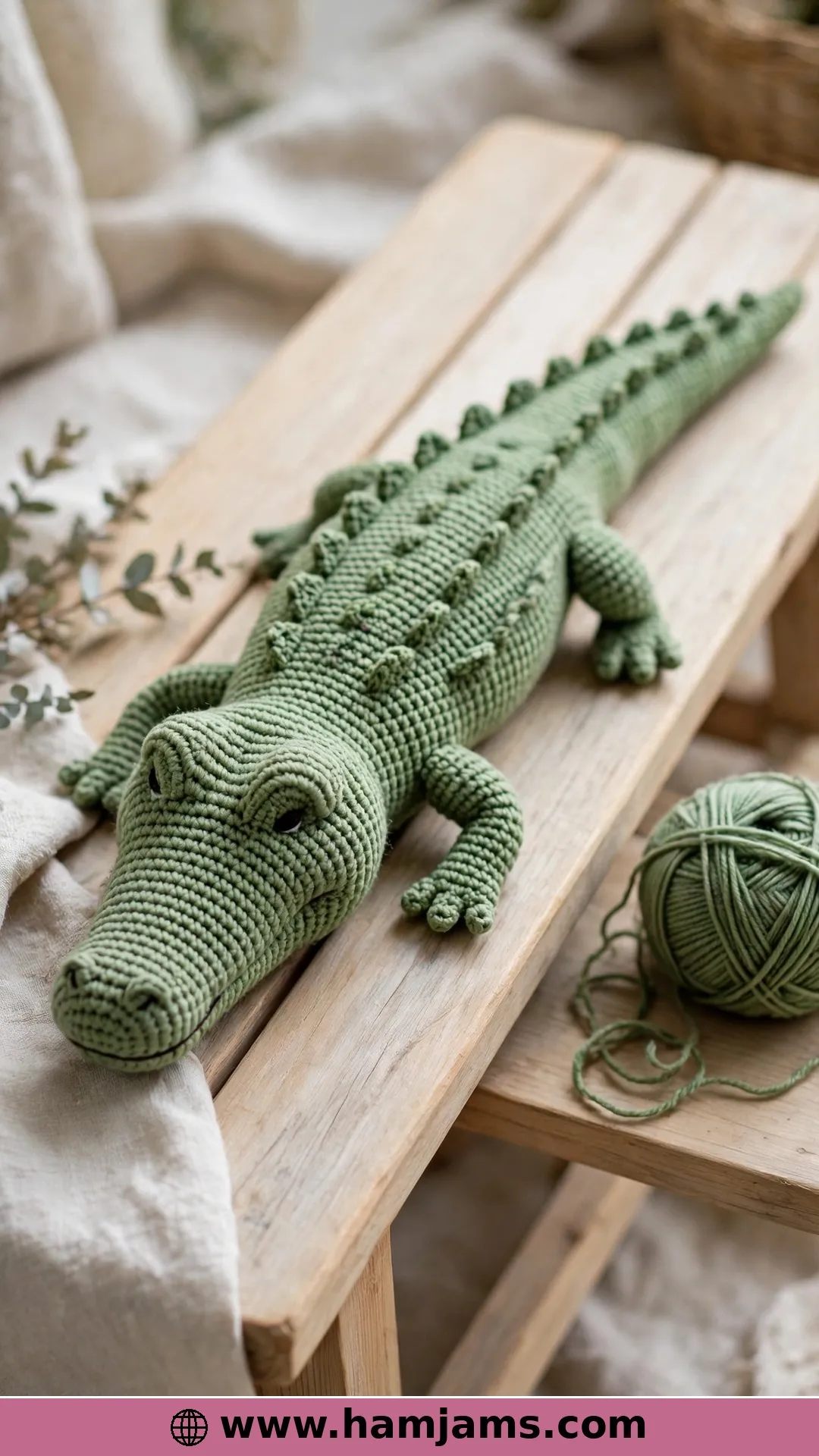 A Fifty-Eight-Round Alligator Built Tail to Head