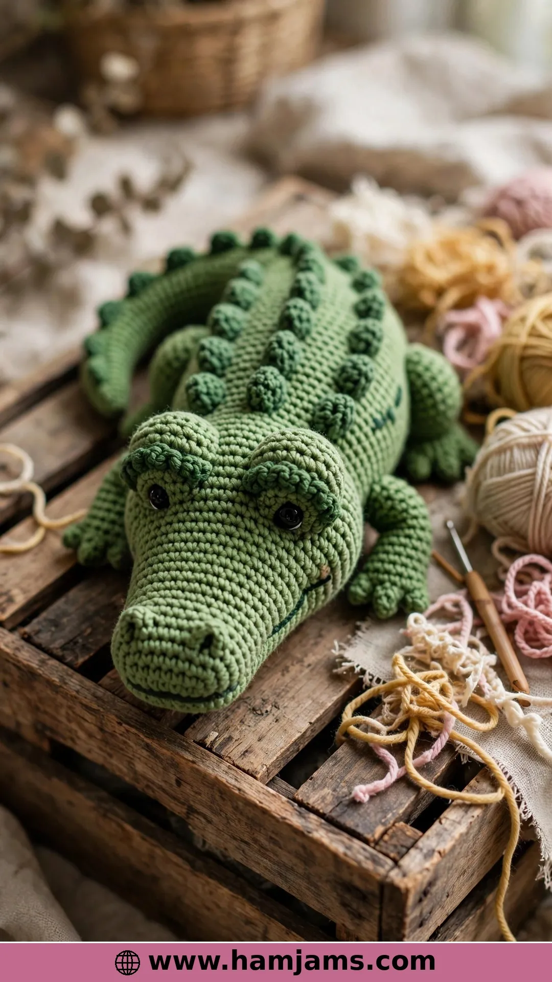 Chompers, With Eye Bumps and a Surface-Crochet Spine