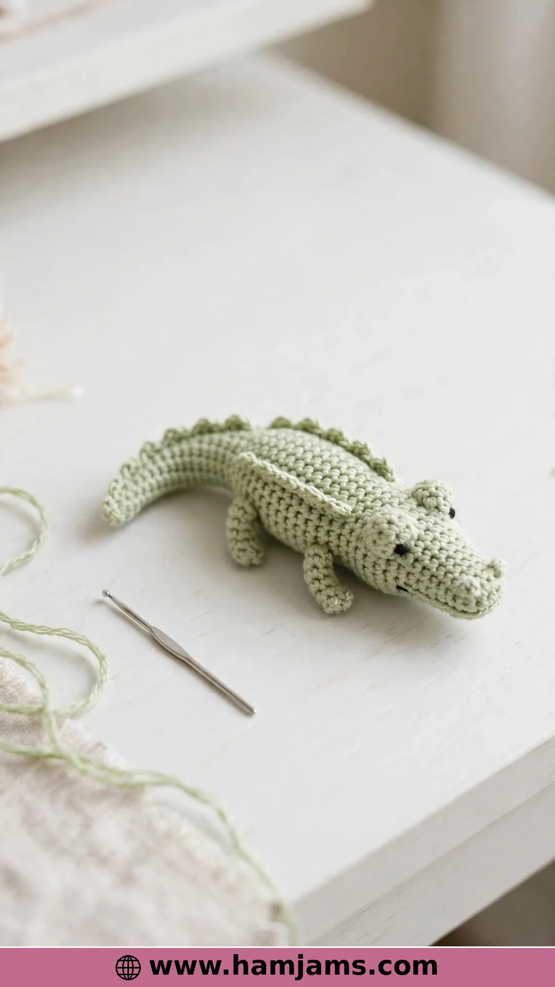 A Fine-Cotton Crocodile With Forty Rounds of Head and Body