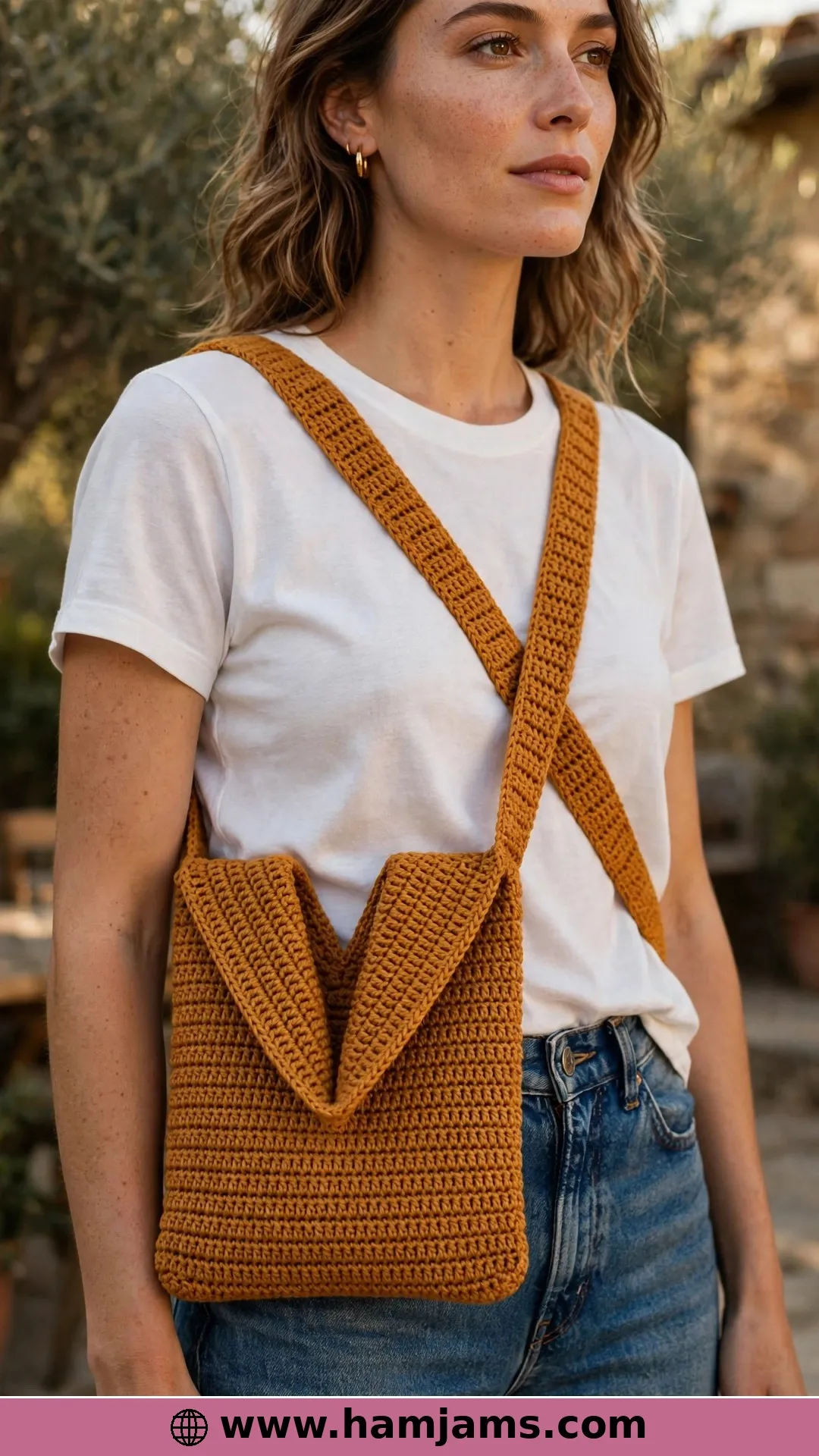 Folded Rectangle Crossbody Bag