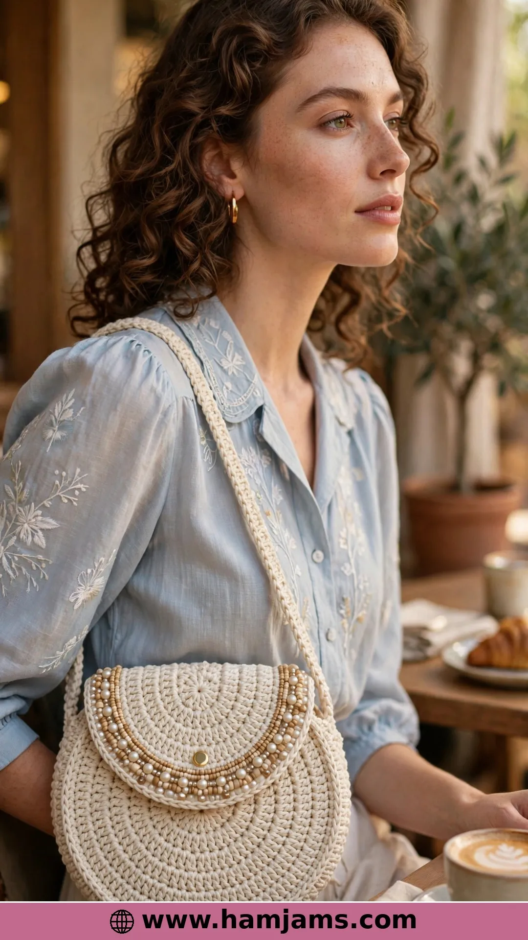 Beaded Cross Body Bag
