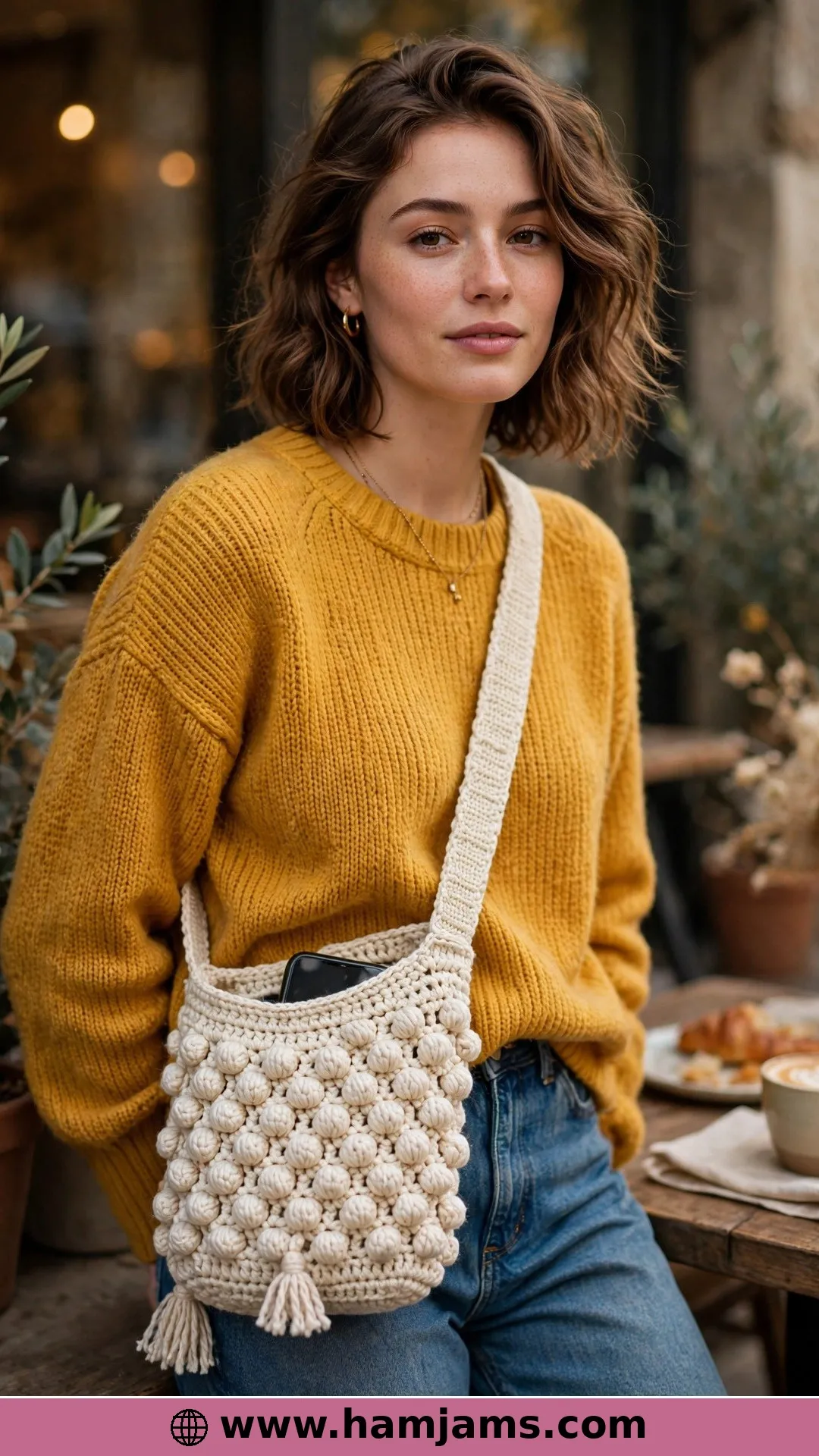Hugs and Kisses Texture on a Crossbody Sling