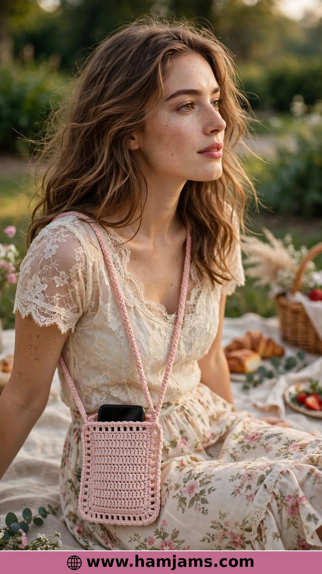 Angela, the Picot-Edged Pouch with a Secret Pocket