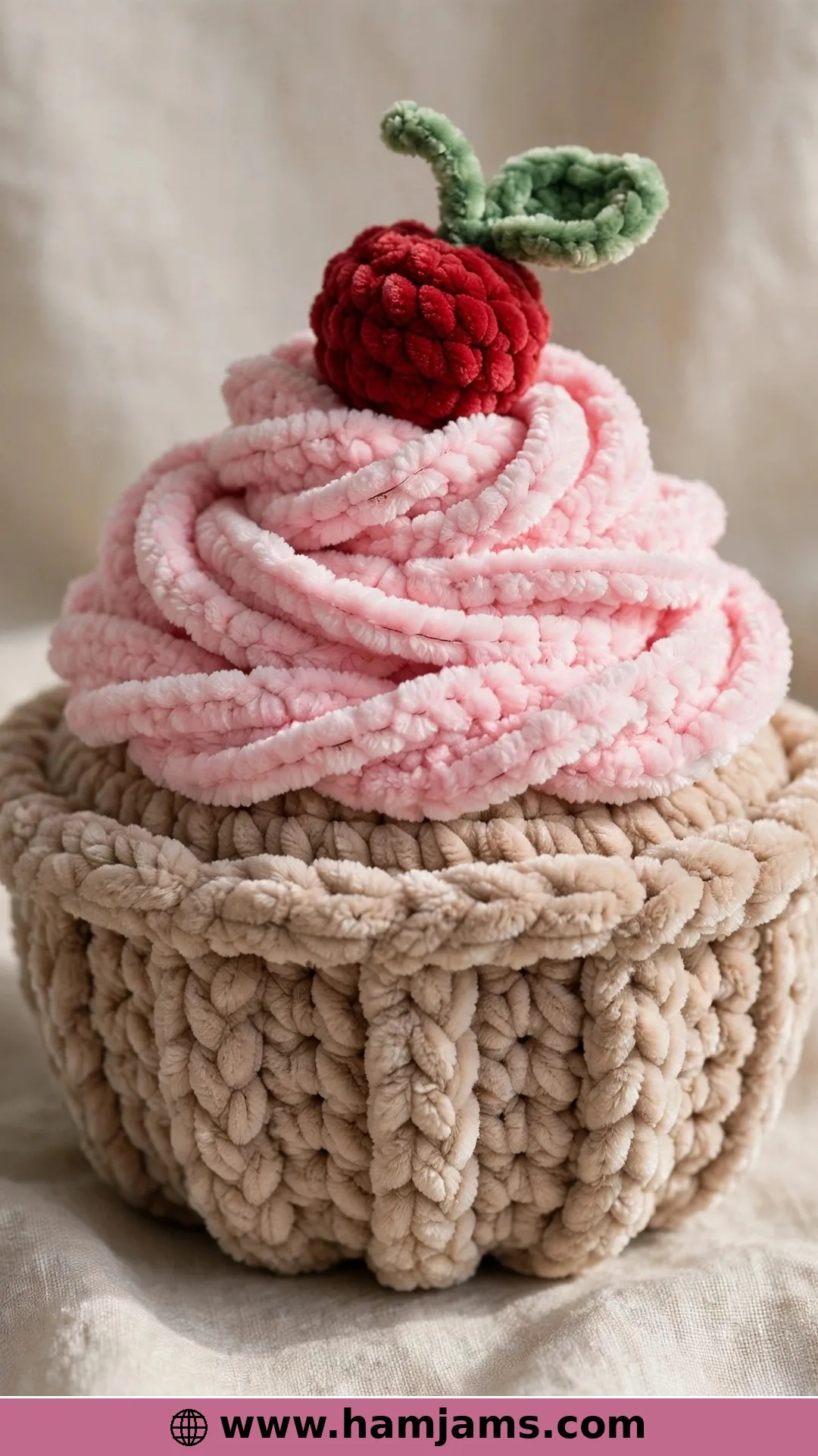 The Plush No-Sew Cupcake in Chenille