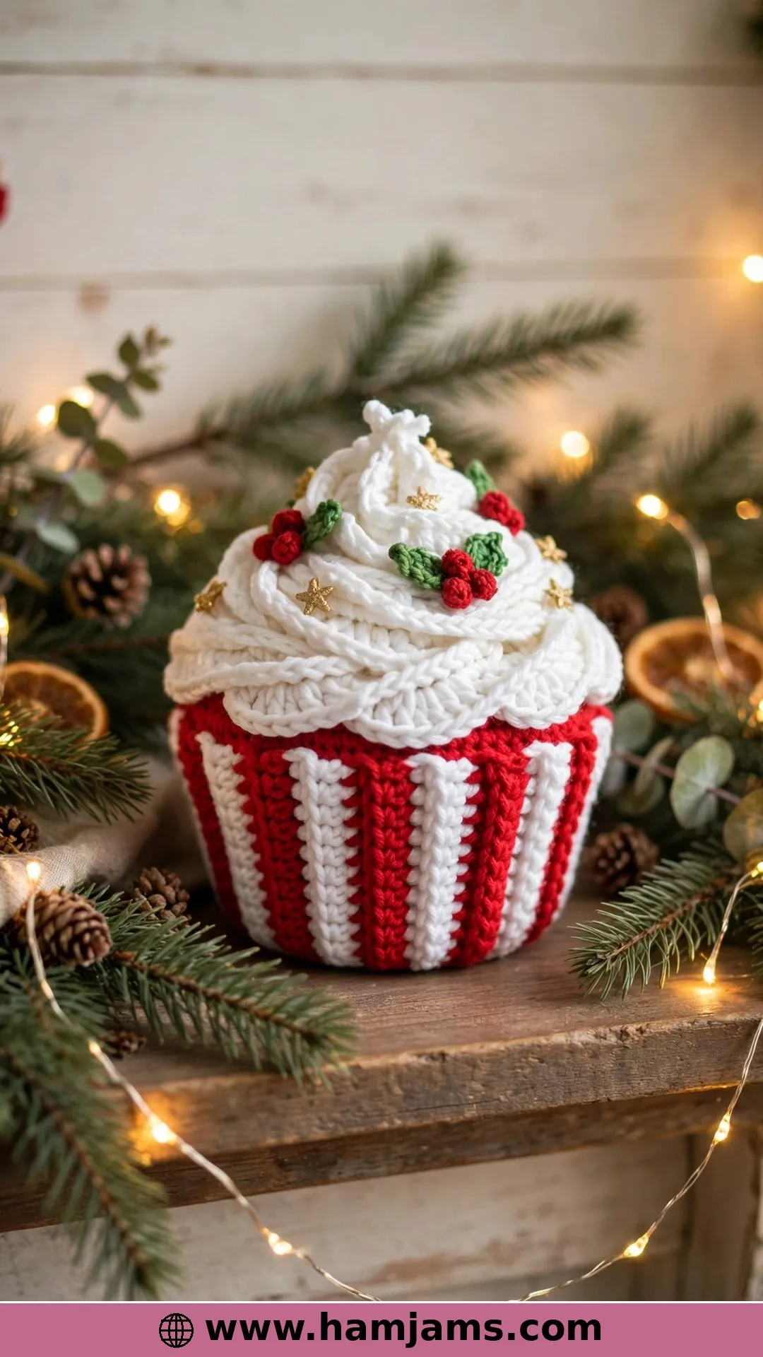 A Christmas Cupcake With All the Trimmings