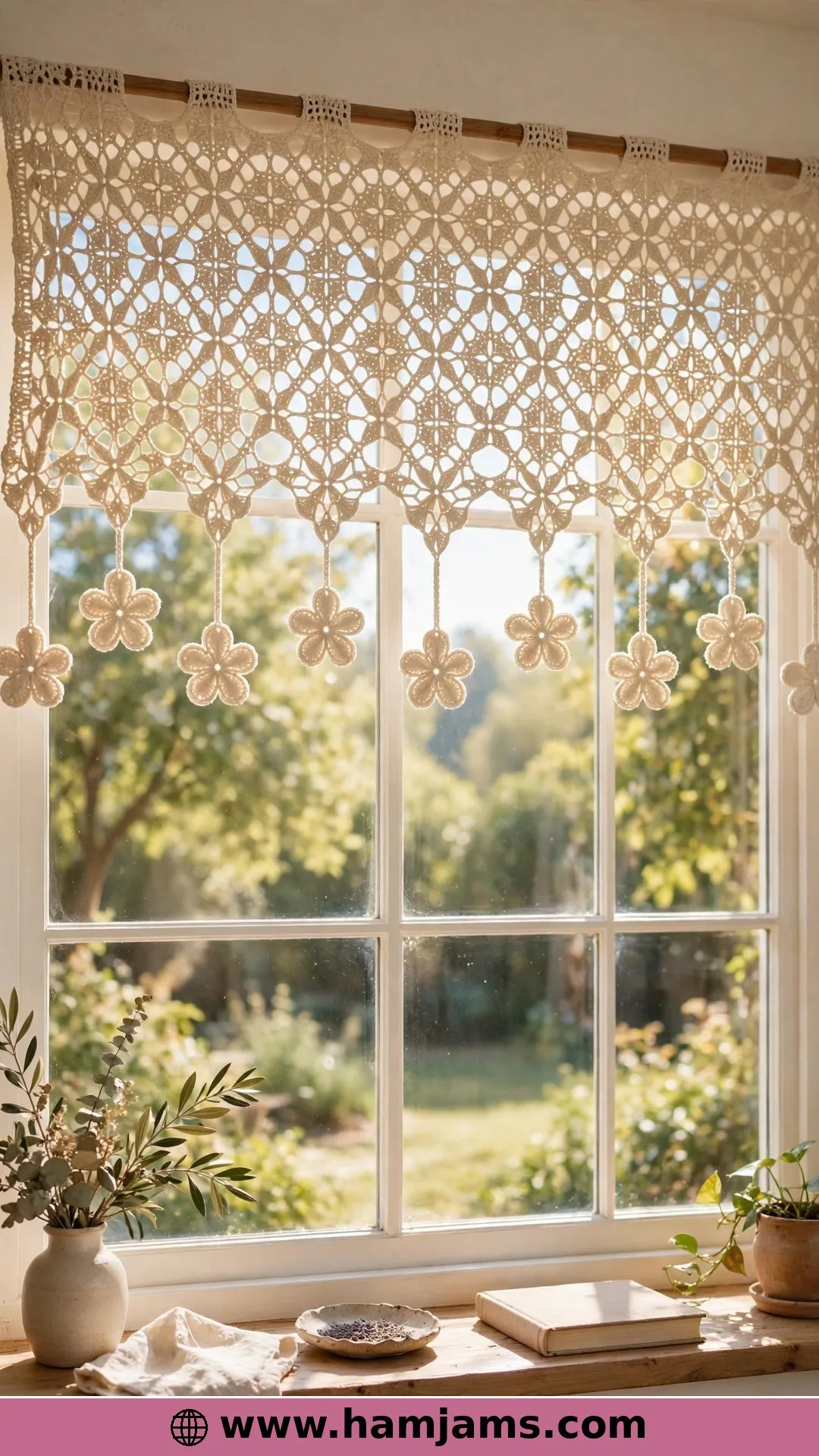 A Flower Lattice Valance