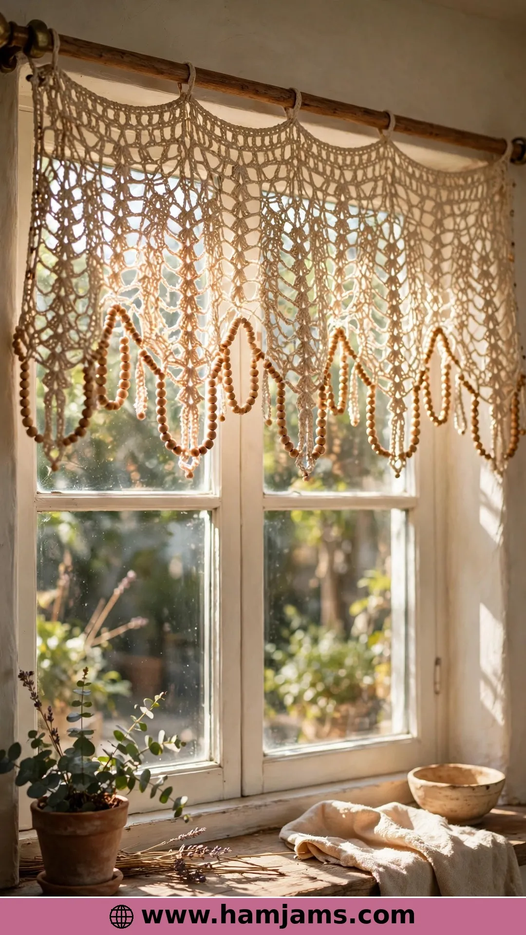 Broomstick Lace Loops With Beads