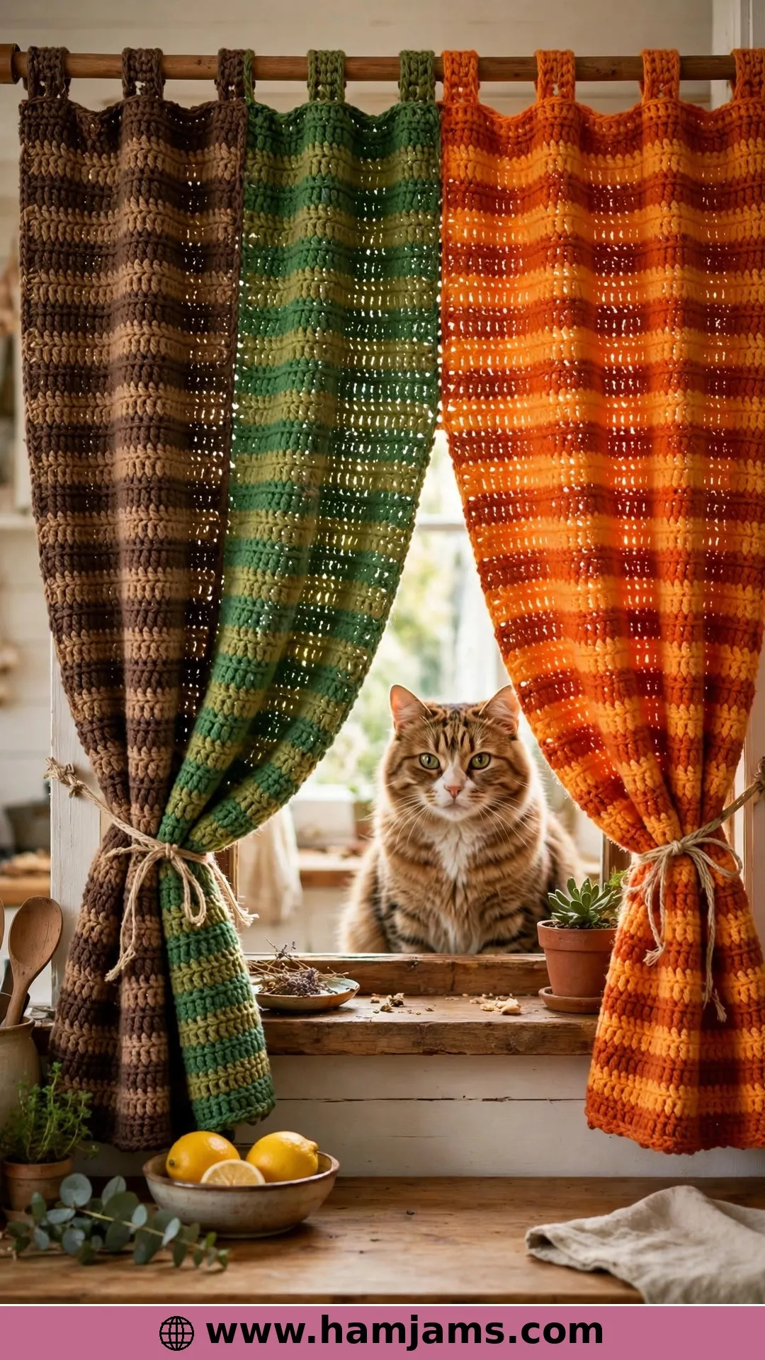 A Colourful Stash-Buster Kitchen Curtain